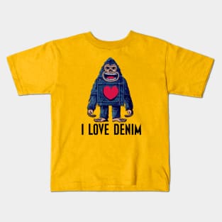 Yeti loves denim Kids T-Shirt